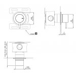 CEA Milo360 Zawór odcinający ścienny zimna woda element zewnętrzny Satin Stainless Steel MIL81S