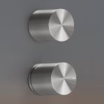 CEA Opus Bateria prysznicowa ścienna termostatyczna z zaworem odcinającym element zewnętrzny Satin Stainless Steel OPS51S