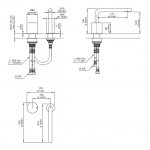 CEA Opus Bateria umywalkowa 2-otworowa z obrotową wylewką Satin Stainless Steel OPS01S