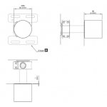 CEA Opus Zawór odcinający ścienny ciepła woda element zewnętrzny Satin Stainless Steel OPS30S