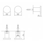 CEA Stem Haczyk podwójny ścienny Satin Stainless Steel STE01S