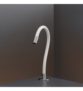 CEA Wylewka umywalkowa jednootworowa elastyczna 42 cm Satin Stainless Steel FLX03WS