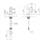 CEA Ziqq Bateria umywalkowa jednootworowa Satin Stainless Steel ZIQ37S