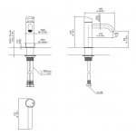 CEA Ziqq Bateria umywalkowa jednootworowa Satin Stainless Steel ZIQ39S
