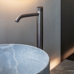 CEA Ziqq Bateria umywalkowa jednootworowa do umywalki nablatowej Black Diamond Satin ZIQ54KDS