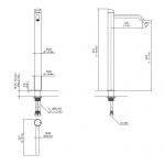 CEA Ziqq Bateria umywalkowa jednootworowa do umywalki nablatowej Satin Stainless Steel ZIQ70S