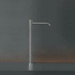 CEA Ziqq Bateria umywalkowa jednootworowa do umywalki nablatowej Satin Stainless Steel ZIQ70S