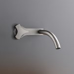 CEA Ziqq Bateria umywalkowa ścienna z wylewką 12,5 cm element zewnętrzny Satin Stainless Steel ZIQ26S