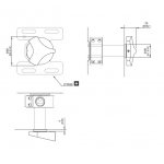 CEA Ziqq Zawór odcinający ścienny ciepła woda element zewnętrzny Satin Stainless Steel ZIQ13S