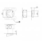 CEA Ziqq Zawór odcinający ścienny zimna woda element zewnętrzny Satin Stainless Steel ZIQ24S