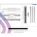 Cedor Odpływ Liniowy 70 cm Super Niski Grafit Błyszczący PROLIN-CHRGRADES-70