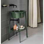 Cielo Catino Tondo Umywalka Ø50 biały mat + stelaż czarny mat + półka lavagna CALATTL+CASTTNM+CAPITLV