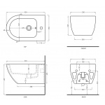 Cielo Enjoy Bidet wiszący Biały EJBS