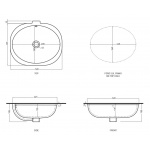 Cielo Enjoy Umywalka owalna 44,5x52cm, podblatowa Biały EJLASPO