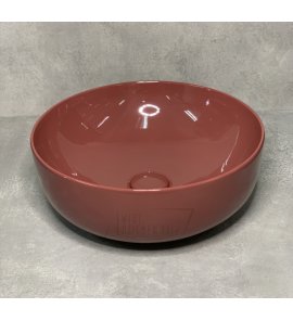    Cielo Era Umywalka stawiana na blacie okrągła ∅40 cm z korkiem klik-klak Corallo BAERA40.CO+PIL01.CO WYPRZEDAŻ EKSPOPOZYCJI