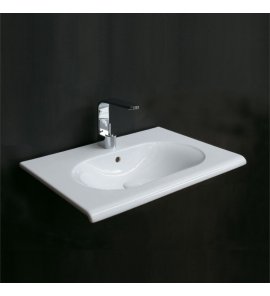 Cielo Fluid Umywalka ścienna 80x48 cm Biały FLLS80