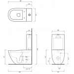 Cielo Fluid Zbiornik stojący do kompaktu Biały FLCM