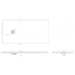 Cielo Infinito Brodzik prostokątny 80x180cm Biały PD380180