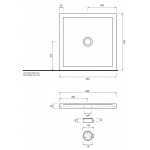 Cielo Sessanta Brodzik kwadratowy 80x80cm Biały PD68080