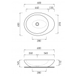 Cielo Le Giare Umywalka stawiana na blat 60x45cm Biały LGLA60