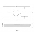 Cielo Półka z wgłębnieniem 12x30cm, prostokątna Biały ACMP3