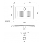Cielo Settanta Brodzik prostokątny 70x100cm Biały PD770100