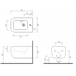 Cielo Shui Bidet wiszący 36x55 cm biały SHBSB