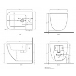 Cielo Shui Comfort Bidet wiszący 37,5x55 cm biały SHCOBS