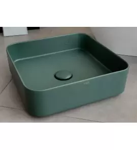 Cielo Shui Comfort Umywalka stawiana na blat 40x40 cm Muschio SHCOLAQ40MU