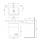 Cielo Shui Umywalka ścienna/nablatowa 54x48 cm biała SHLS54