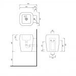 Cielo Shui Umywalka ścienna 36x36 cm biała SHLASR