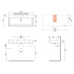 Cielo Smile Umywalka 100x46 cm prostokątna ścienna/stawiana Biały SMLAA100