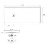 Cielo Venticinque Brodzik prostokątny 70x190cm Biały PDR19070