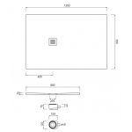 Cielo Venticinque Brodzik prostokątny 80x120cm Biały PDR12080