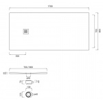 Cielo Venticinque Brodzik prostokątny 80x170cm Biały PDR17080