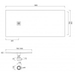 Cielo Venticinque Brodzik prostokątny 80x180cm Biały PDR18080