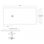 Cielo Venticinque Brodzik prostokątny 80x200cm Biały PDR20080