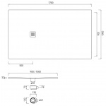 Cielo Venticinque Brodzik prostokątny 90x170cm Biały PDR17090