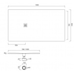 Cielo Venticinque Brodzik prostokątny 90x180cm Biały PDR18090