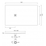 Cielo Venticinque Brodzik prostokątny 100x160cm Biały PDR160100