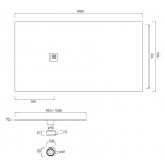 Cielo Venticinque Brodzik prostokątny 100x180cm Biały PDR180100