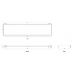 Cielo Wieszak 12x50 cm Czarny ACB50