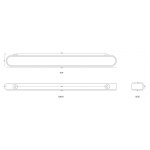 Cielo Wieszak na ręcznik 60 cm czarny ACPT60