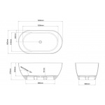 Clearwater Formoso Wanna wolnostojaca 150x80 cm biały N1ACS