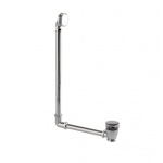 Burlington Komplet odpływowo-przelewowy ozdobny z korkiem Klik-Klak bez syfonu chrom CW6