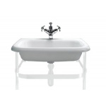     Burlington Chalfont Umywalka z kamienia naturalnego 65x47 biały połysk B8E 