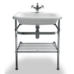     Burlington Chalfont Umywalka z kamienia naturalnego 65x47 biały połysk B8E 