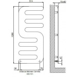 Cordivari Hand grzejnik dekoracyjny/łazienkowy 1200x514 mm kolor R01 biały Ral 9010 3540806100011