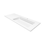 Cristalstone Linea Ideal Umywalka wpuszczana w blat biała U1200-MBPOLC/CR