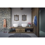 Cristalstone Separado Umywalka Stawiana na blat biała VIDRIO CINCO